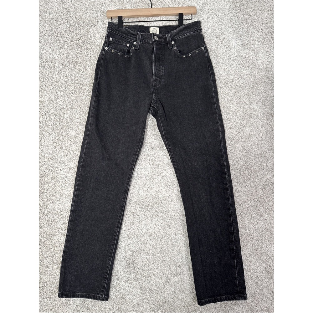 Levi's High Rise Black Straight Leg Jeans - Picture 4 of 13